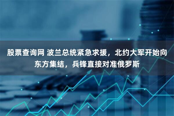 股票查询网 波兰总统紧急求援，北约大军开始向东方集结，兵锋直接对准俄罗斯